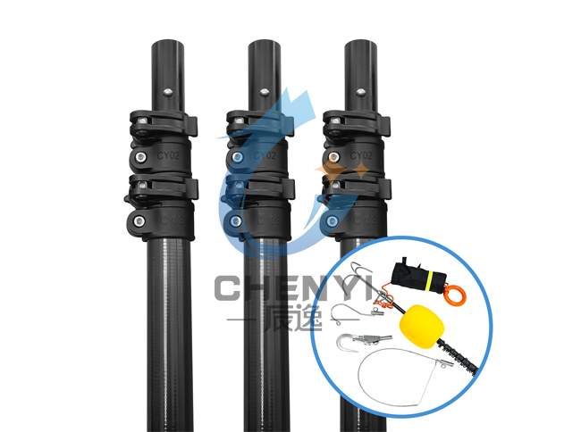 Telescopic rescue pole